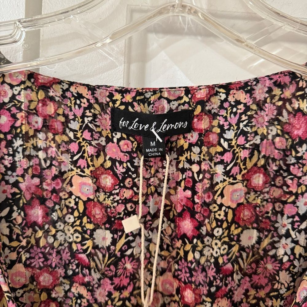 For Love & Lemons Grace Mini Dress in Multi M NWT Cottagecore Prairie Boho - Picture 5 of 10